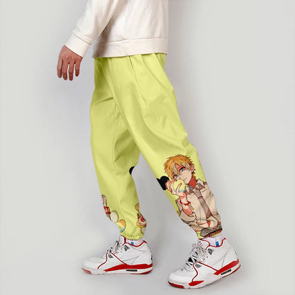 Youthful Casual Pants Workwear Anime Cosplay Clothes Straight Leg Nine Points Summer Polyester Fiber Micro Stretch Trendy Car...