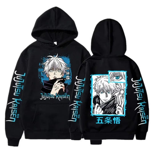 2025New Japan Anime Jujutsu Kaisen Satoru Gojo Hoodie Oversized Unisex Cool Casual Streetwear Street Fashion Pullover Clothing