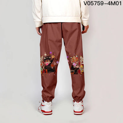 Youthful Casual Pants Workwear Anime Cosplay Clothes Straight Leg Nine Points Summer Polyester Fiber Micro Stretch Trendy Car...