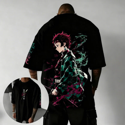 Demon Slayer Blade Charcoal Jiro Manga Enthusiast Men's Printed Casual Sports Outdoor Daily T-shirt