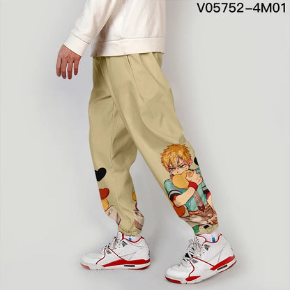 Youthful Casual Pants Workwear Anime Cosplay Clothes Straight Leg Nine Points Summer Polyester Fiber Micro Stretch Trendy Car...