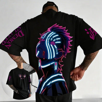 Demon Slayer Blade Komatsu Anime T-shirt Men's Harajuku Style Male and Female Manga Enthusiasts Y2K Unisex T-shirt